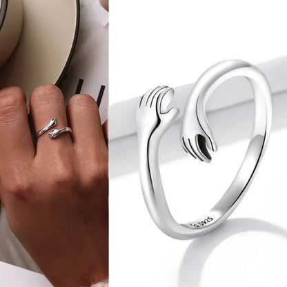 925 Sterling Silver Open Adjustable Rings for Women & Girls. Wedding, Engagement, Anniversary or Gift Rings