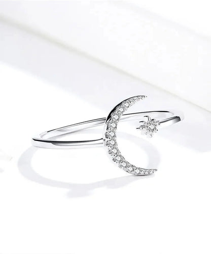 925 Sterling Silver Open Adjustable Rings for Women & Girls. Wedding, Engagement, Anniversary or Gift Rings