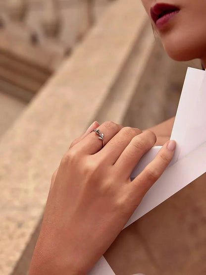 925 Sterling Silver Open Adjustable Rings for Women & Girls. Wedding, Engagement, Anniversary or Gift Rings