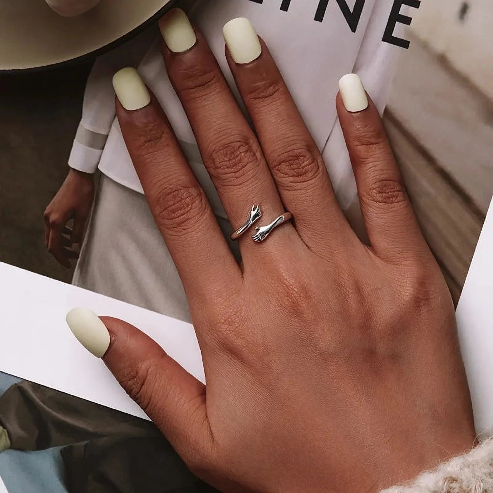 925 Sterling Silver Open Adjustable Rings for Women & Girls. Wedding, Engagement, Anniversary or Gift Rings