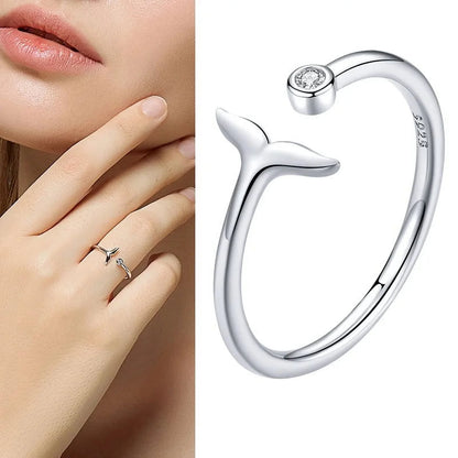 925 Sterling Silver Open Adjustable Rings for Women & Girls. Wedding, Engagement, Anniversary or Gift Rings