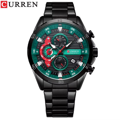 Men Watch Top Brand Luxury Sports Quartz Mens Watches Full Steel Waterproof Chronograph Wristwatch Men Relogio Masculino
