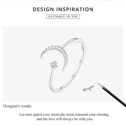 925 Sterling Silver Open Adjustable Rings for Women & Girls. Wedding, Engagement, Anniversary or Gift Rings